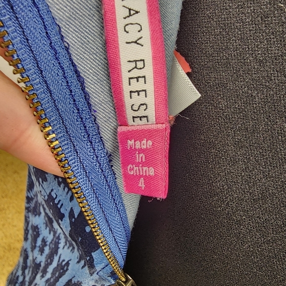 Plenty by Tracy Reese Anthropologie Boho Style Blue Straight Maxi Skirt Size 4 - Picture 7 of 9